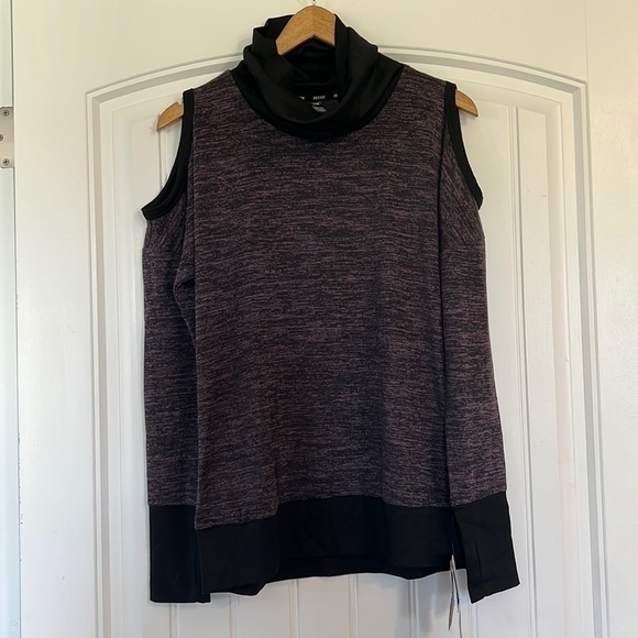 NWT! RBX Purple Cold Shoulder Long Sleeve Wicking Cowl Neck Size Medium - Picture 4 of 11